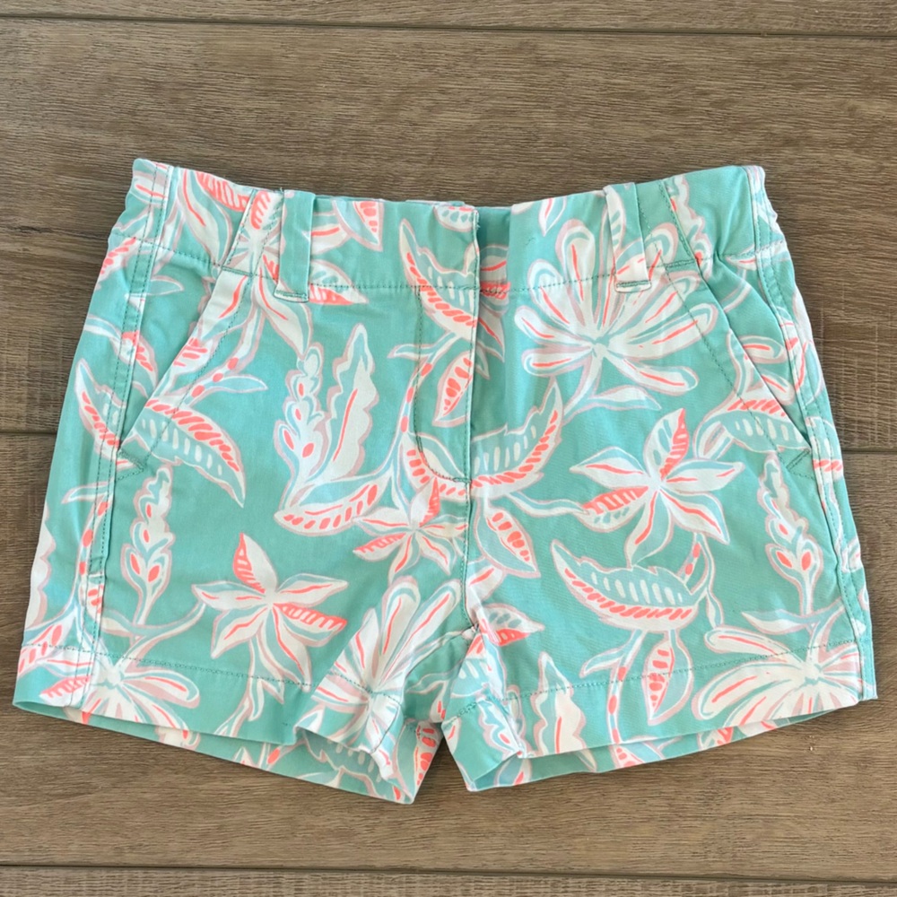 Vineyard Vines Mint and Coral Floral Women Shorts